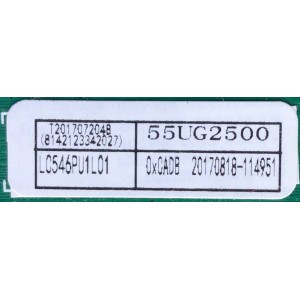 MAIN FUENTE PARA TV HAIER / NUMERO DE PARTE 55UG2500 / TP.MS3458.PC732 / T2017072048 / 8142123342027 / 20170818-114951 / H17081823 / PANEL LC546PU1L01 / MODELO 55UG2500	